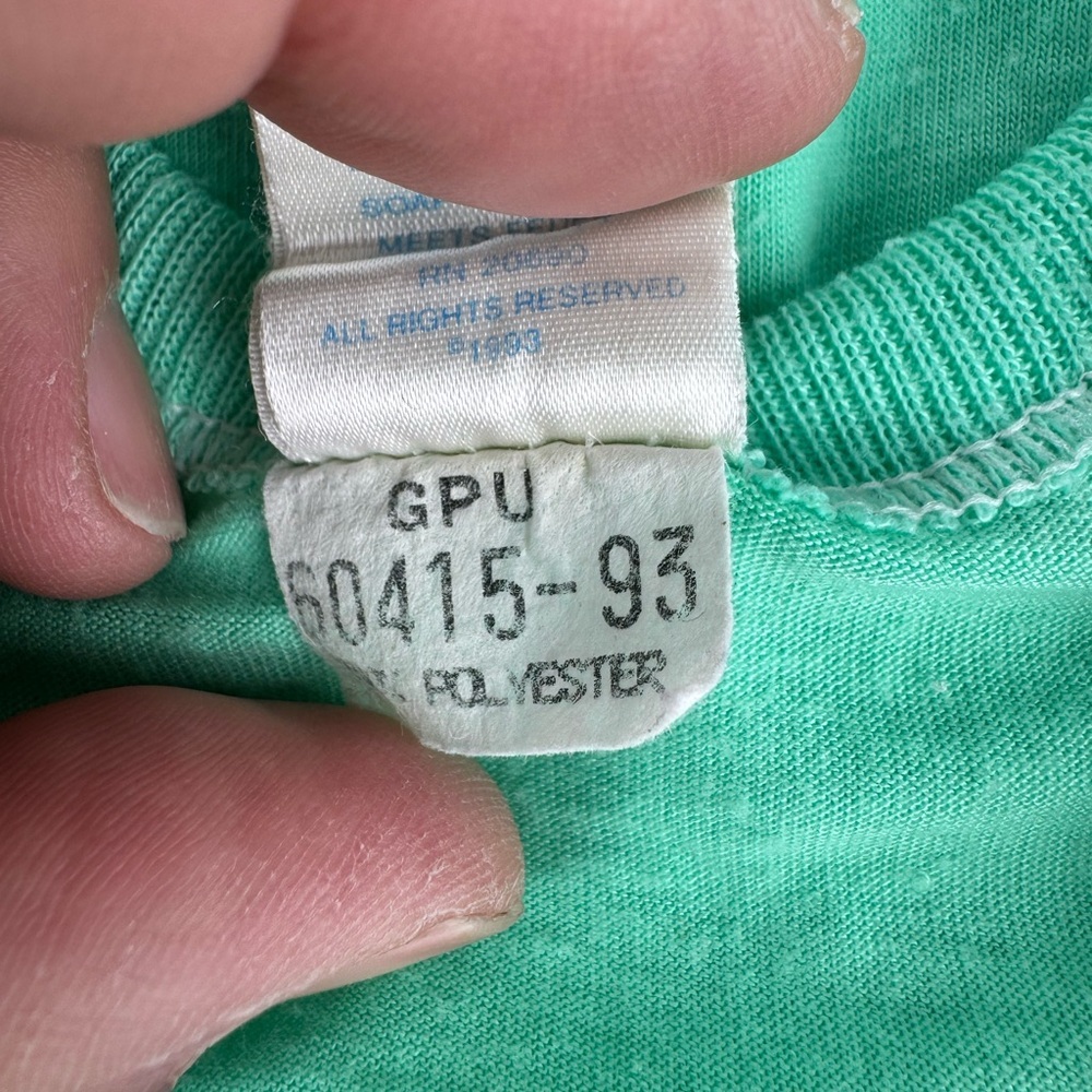Vintage 1993 Mother Goose Turquoise Newborn Sleep Sack - Picture 5 of 6